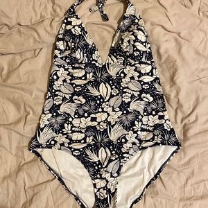 Flower print bathing suit